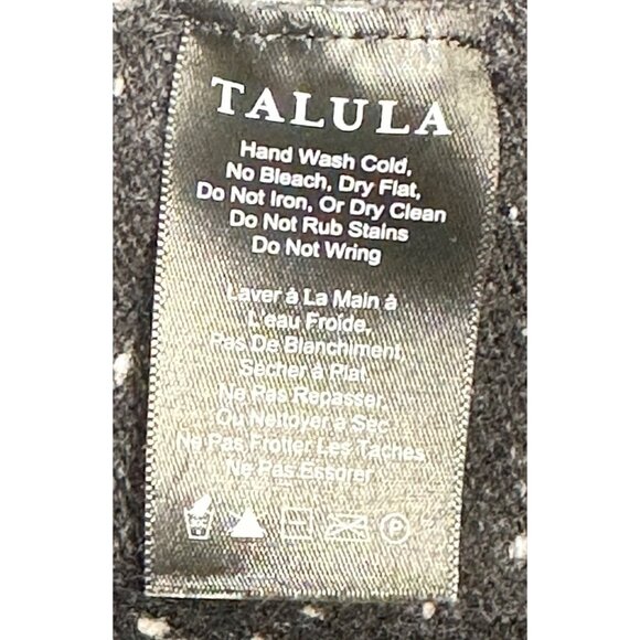 Aritzia Telula Womens Cardigan Sweater Speckled Open Front Ribbed Hem Black XXS - Picture 4 of 6